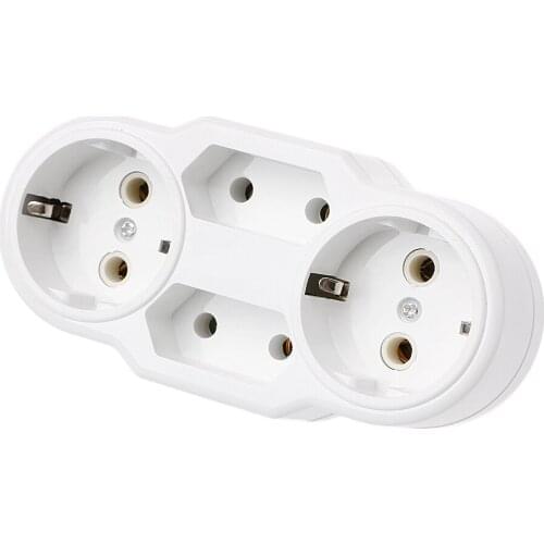 2019 New Style Fashion EU Type Conversion Plug 1 TO 4 Way EU Standard Power Adapter Socket Travel Plugs