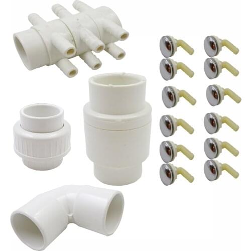 Spa whole set massage tub nozzle air jet,water valve,pipe through joint,air distributor,Elbow-joint,usefor all types of bathtub