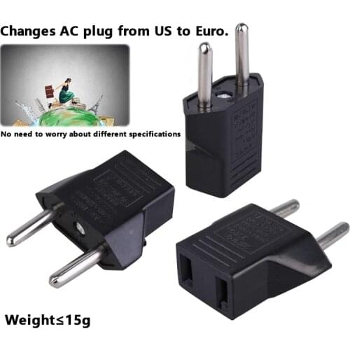 Portable Travel Converter 2 Pin Power Socket Plug Adapter EU To USA European Charger Sockets Electric Plug Adapter Supplies