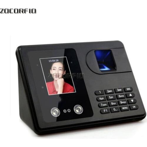 Face&Fingerprint Time Attendance System Biometric Employee Clock Face attendance U-disk download data