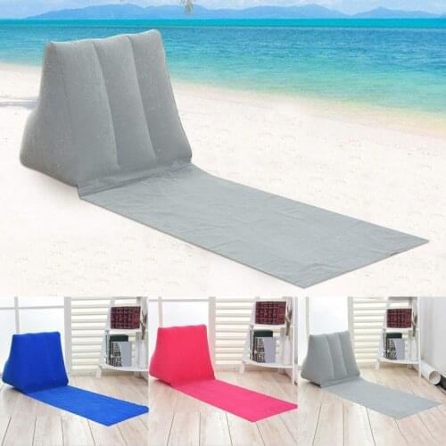 Folding Soft Air Cushion Beach Mat Holiday Camping Leisure Recliner Backrest Cushion Back Chair Cushion Yoga Seat Air Mattress