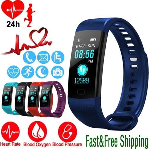 For IOS Android smart Watch Sports Fitness Activity Heart Rate Blood Pressure wristband IP67 Waterproof band Pedometer wristband