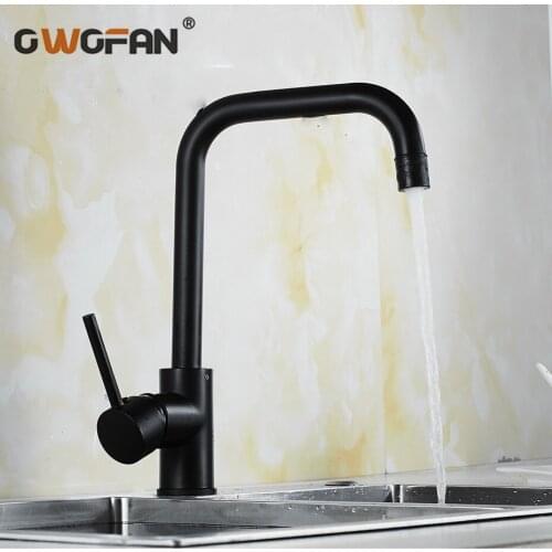Kitchen Faucets Kitchen Water Tap Stainless Steel Kitchen Sink Faucet Single Handle Tall Spout Wash Basin Mixer Taps N22-174
