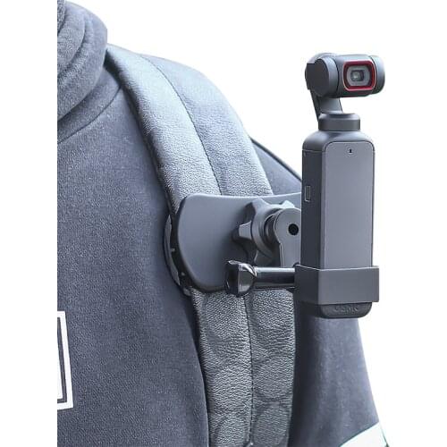 SUREWO 360° Rotation Backpack Strap Mount Quick Clip Mount with Expand Frame Compatible with DJI Osmo Pocket1/2 GoPro Hero 98765