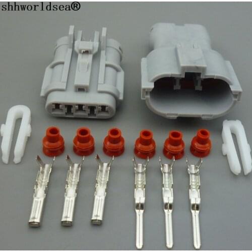 Shhworldsea 3 pin female male housing plug MG610327 MG640329 waterproof automotive wiring harness connector MG 640329 MG 610327