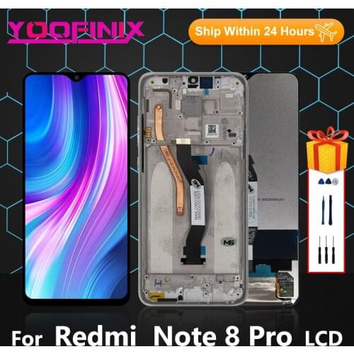 6.53" Original For Xiaomi Redmi Note 8 Pro LCD Touch Screen Digitizer Replacement Parts For Redmi Note 8 Pro LCD Display 2015105