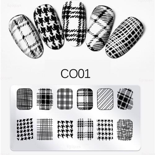 1Pcs Rectangle Nail Stamping Plates Template Animal Flower Patterns Printing Design Stainless Steel Nail Art Image Stencil