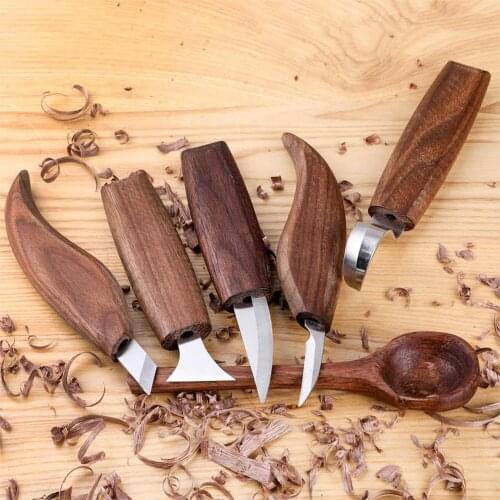 10/12pcs Wood Carving Spoon Tool Chip Hook Set Kit Woodcarving Tools Peeling Woodcarving Sculptural Spoon Carving Cutter
