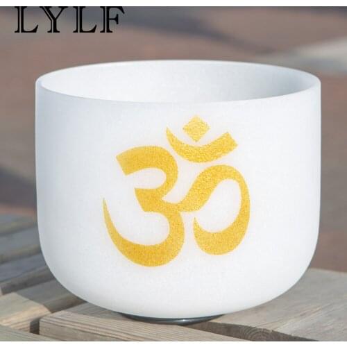 10 Inch OM Design Quartz Crystal Singing Bowl Meditation C D E F G A B Chakra