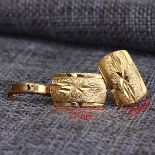 2pairs African Big Earrings for Women, Yellow Gold Filled Brass Africa Earrings Gold,Arab/Ethiopian Earrings