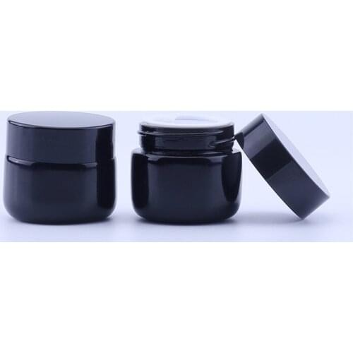 240pcs Factory direct 15g black sauce purple luxury cream eye cream packaging shading preservation glass jars bottle