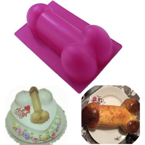 3D Penis Mousse Silicone Mold For DIY Cake Jelly Chocolate Candy Pastry Dessert Soap Bakeware Kitchen Accessories Baking Tool