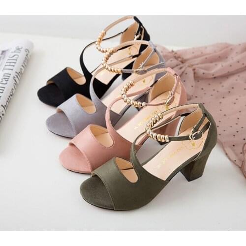 Summer Sandalias Mujer 2020 Solid Platform Sandals Zapatos De Mujer Fashion Buckle Strap Sandalia Feminina Flock Shoes Woman