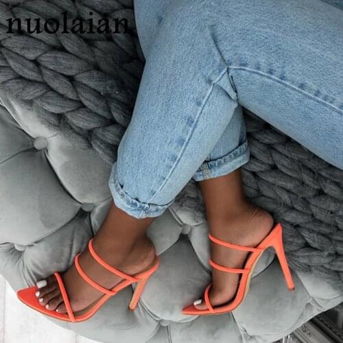 11CM Women Sandal Shoes Summer High Heels Sandals Woman Slip On Party Shoe Wedding High Heel Shoes Ladies Chaussure