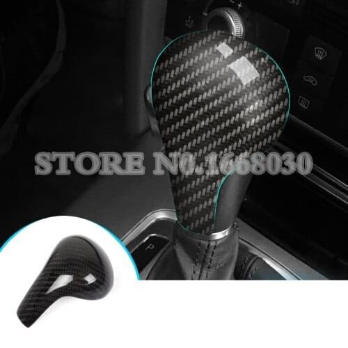Carbon Fiber Center Console Gear Shift Knob Trim Cover For Audi Q5 8R 2009-2012 1pcs Car accesories interior Car Trim