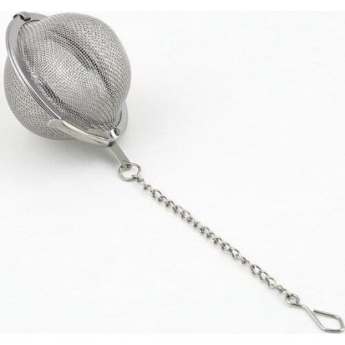 Tea Infuser Ball Mesh Loose Leaf Herbs Strainer Reusable Steel Secure Locking UK