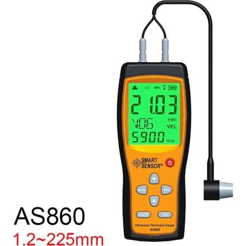 Digital Ultrashenbo Thickness Gauge Tester Battery Digital Width Digital Display Thickness Gauge Measuring Range 1.2-225mm steel