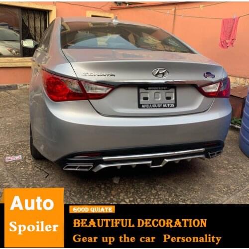 For Hyundai Sonata 2011/2012/2013/2014 Rear spoiler Bumper Diffuser Bumpers Protector Body kit bumper rear lip rear spoiler