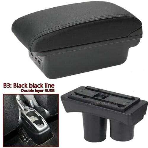 For Peugeot 301 Armrest For Citroen c-elysee Car Armrest box 2014 2015 2016 Retrofit parts Interior Storage box