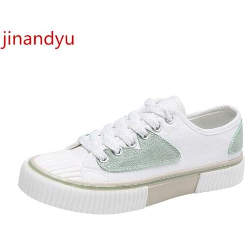 Canvas Shoes Women Flats Sneakers Woman Vulcanize Shoes Flat Black White Ladies Shoes Fashion Casuales Lace Up Comfy Sneaker