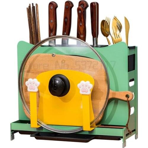 Kitchen multi-functional tool holder chopping board chopsticks integrated tool holder rack cutter chopping board storage rack