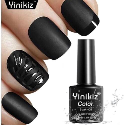 Yinikiz 8ml Matte Gel Varnish Uv Matt Top Coat Gel Nail Polish Art Manicure Femininity Charming Nail Lacquer