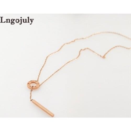 Fashion Women Necklaces Titanium Steel Pendant Necklaces For Women Gril Lovers Anniversary Wedding Party Necklace Jewelry Gift