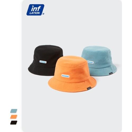 INFLATION Harajuku Fisherman Hats Men Janpanese Retro Bucket Cap Couple Autumn Winter Casual Warm Hat 295CI2020