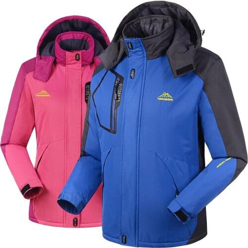 8XL Outdoor Mens Jacket Plus Velvet Plus Cotton Waterproof Breathable Soft shell Jacket Winter Thermal Skiing Hiking Jacket