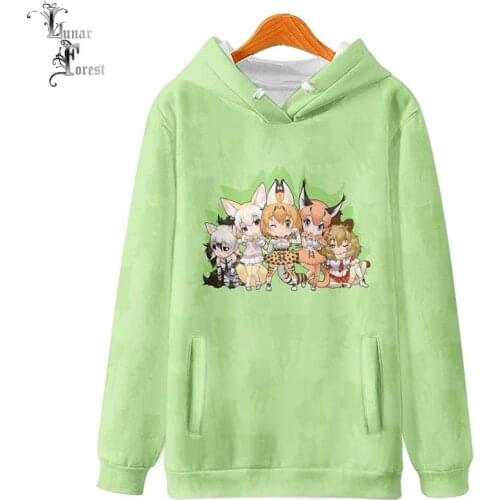 Kemono Friends 3D Printing Men/Women Autumn Fashion Japanese Anime Hoodies Sweatshirt Long Sleeves Pollover Plus Size