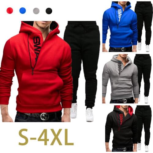 Mens Sportswear Suit 2021 Spring and Autumn New Two-Piece Mens Casual Hoodies+ Pants Sportswear Fashion Sports Shirt Male