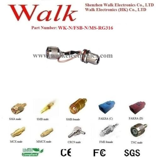 N connector extension cable, interface cable: N female straight to N male straight with RG316 cable