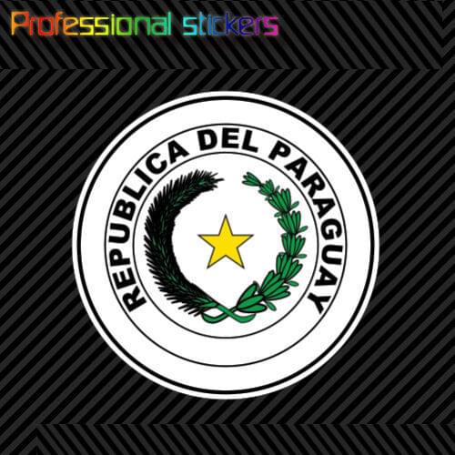 Paraguayan Coat of Arms Sticker Decal Self Adhesive Vinyl Paraguay Flag PRY PY Stickers for Cars, Bicycles, Laptops, Motos