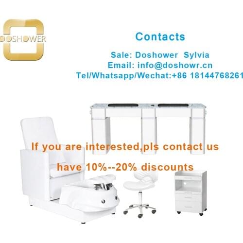 Pedicure foot spa massage chair with nail table with vent for salon furniture suppliers
