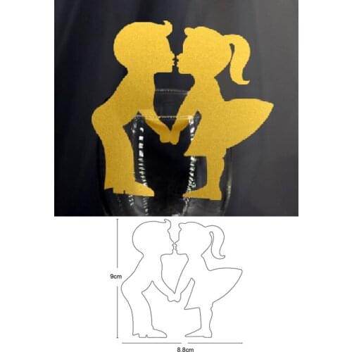 Customized dies Kissing Couple Boy Girl Metal Cutting Dies Stencils For DIY dies Scrapbooking Embossing Cards Making Craft Dies