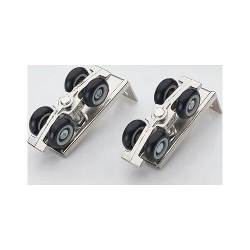 1 Set Stainless Steel Sliding Door Roller Bear 30KG Home Room Wardrobe Wood Door Hanging Wheels For Furniture Hardware Wheel
