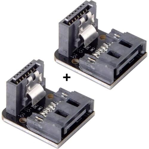 SATA 7pin Male 90 Degree Angled to 7Pin Female Adapter Mainboard Motherboard for Desktops SSD HDD