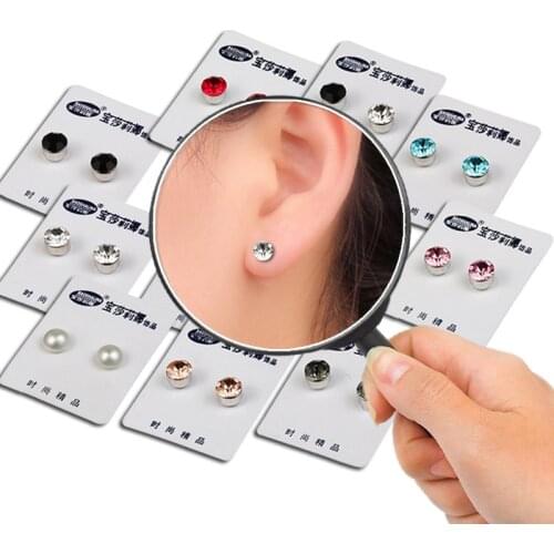 1Pair Charm Womens Strong Magnet Magnetic Ear Stud Set Non Piercing Earrings Fake Earrings Gift for Girlfriend Lover Jewelry