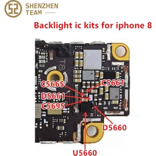 SZteam 10pcs/lot new backlight light driver ic kits U5660 + Diode D5650 D5651+Capacitor C5695 C5665 C5661 for iphone 8