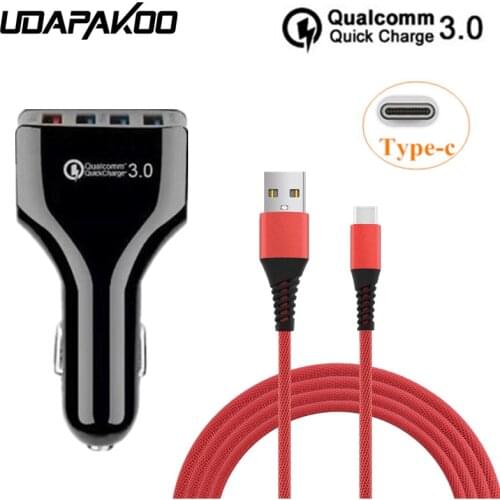 Type c charger USB for Samsung Galaxy S9 A8 2018 A6 Plus a5 a7 2017 Oneplus 6 for Huawei Mate 10 Xiaomi mi6 QC3.0 Car Charger