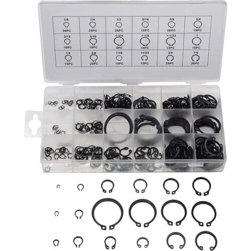 1 Box Internal & external Lock Snap Retaining ring Circlips holes Shaft collar Assortment 300pcs/lot Circlip Set With Box