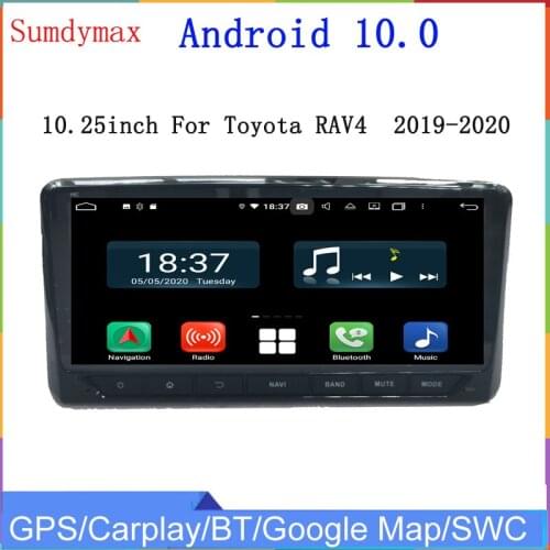 4+128GB Android10 Car radio Multimedia player for Toyota RAV4 2019 2020 car audio stereo gps navigation dsp Carplay headunit