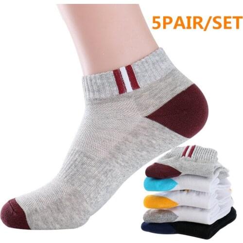 5PCS/SET Unisex Cycling cotton Sport Socks Outdoor Sports Wearproof Bike Footwear For Road Bike Socks Running Fashion Boat Socks