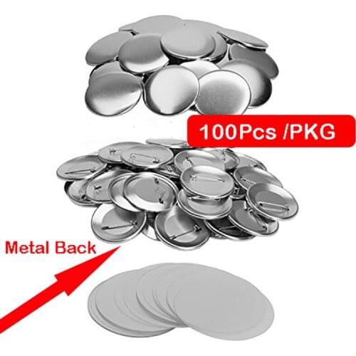 56mm Metal Back DIY Badge Button Pins Blank Raw Material pins buttons badges supplies parts 100PCS