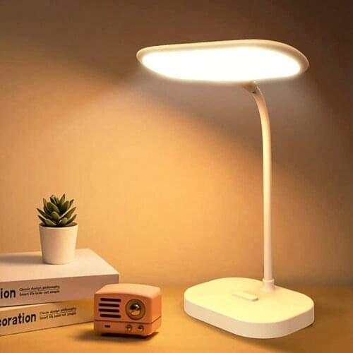 60 LED Desk Lamp for Home Office, Eye-Protection 3 Color Modes Lighting, Stepless Dimming, Gooseneck Adjustable Press