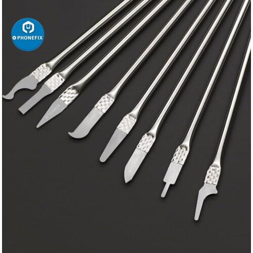 8 in 1 Burin to Remove Blade Set for Phone PC CPU NAND IC Chip Repair Thin Metal Romover Tool Set Hand Repair Tools