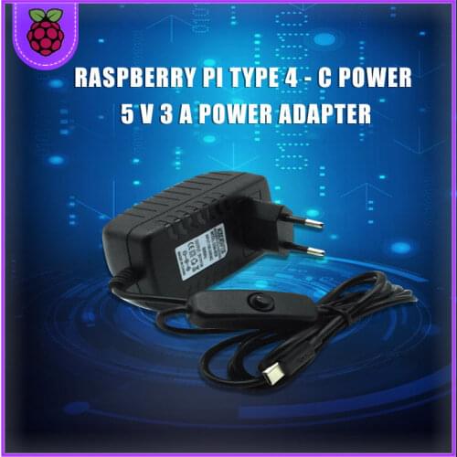 Raspberry Pi 4 Type-C Power Supply 5V 3A Power Adapter With ON/OFF Switch EU US AU UK Charger for Raspberry Pi 4 Model B
