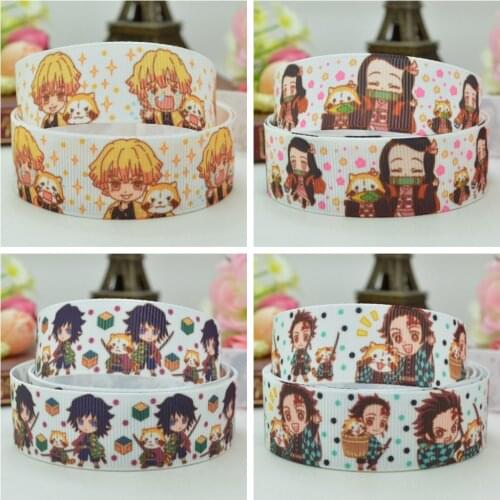 10 Yards 22mm 7/8" Japan cartoon Printed grosgrain ribbon hair bow Headwear DIY hair accessories retail B0929
