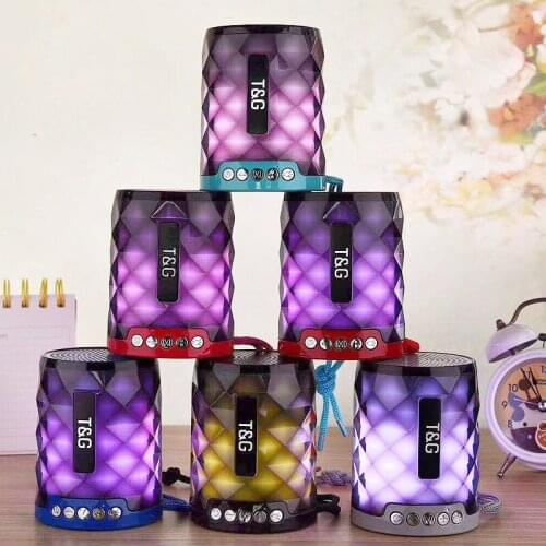 Led Bluetooth Speaker Portable Outdoor Bass Loudspeaker Wireless Mini Column Support TF card FM Stereo Hi-Fi Boxes