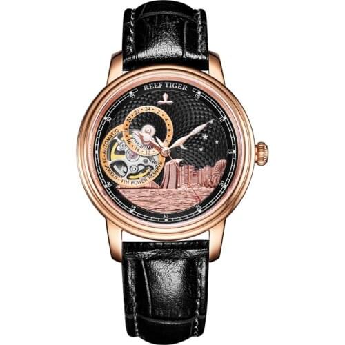 Couple watches,dress automatic watch Reef Tiger luxury waterproof business self wind mechanical wristwatch fashion reloj RGA1739